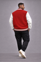 Unisex Solid Varsity Jacket – Classic Minimal Style