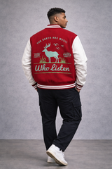 “Who Listen Printed” - Unisex Varsity Jacket