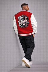 "Don’t Look Back Printed" - Unisex Varsity Jacket