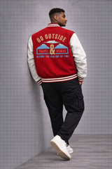 "Go Outside Print" - Unisex Varsity Jacket