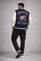 Bulldogs Printed Unisex Varsity Jacket | DRIP-ZY