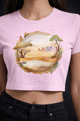 Crop Tee – Printed Design