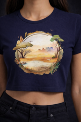 Crop Tee – Printed Design