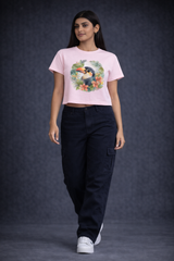Crop Tee – “Bird Printed”