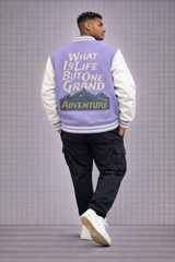 “What Is Life But One Great Adventure” Printed | Unisex Varsity Jacket