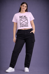 "Real Love Printed" – Crop Tee