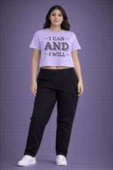 Crop Tee – "I Can and I Will Printed"