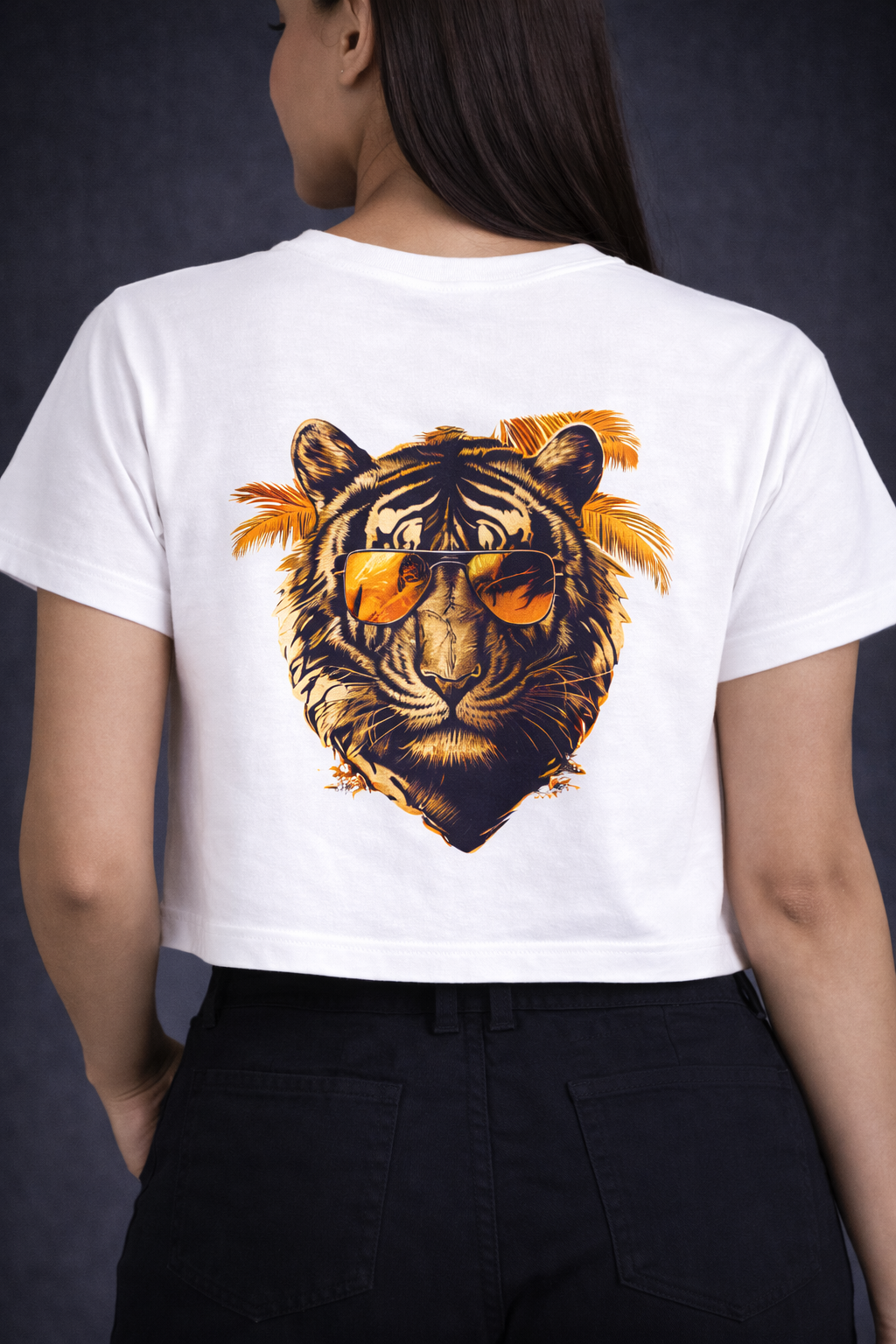 Crop Tee – "Lion Printed"