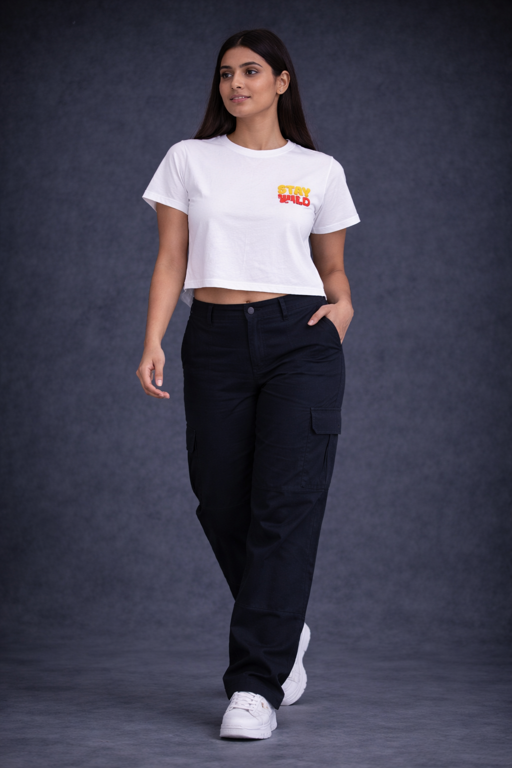 Crop Tee – "Lion Printed"