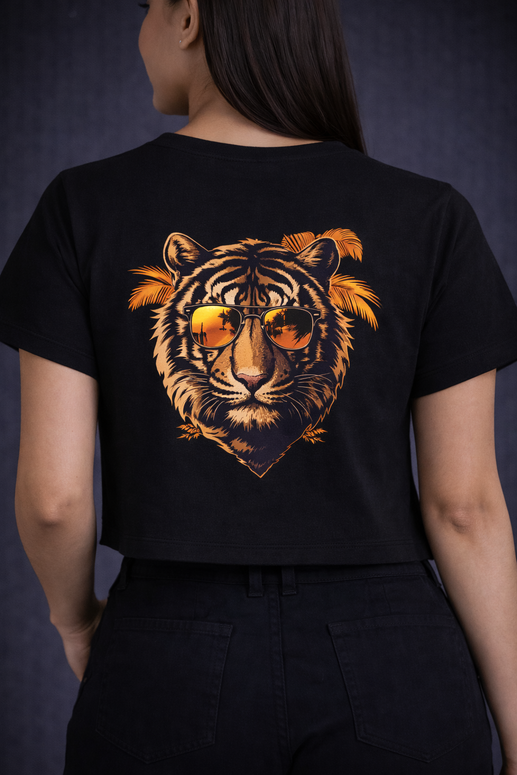 Crop Tee – "Lion Printed"