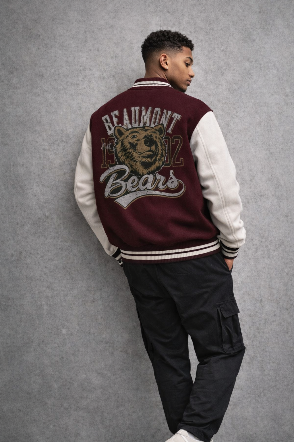 Bears Printed Unisex Varsity Jacket |  DRIP-ZY
