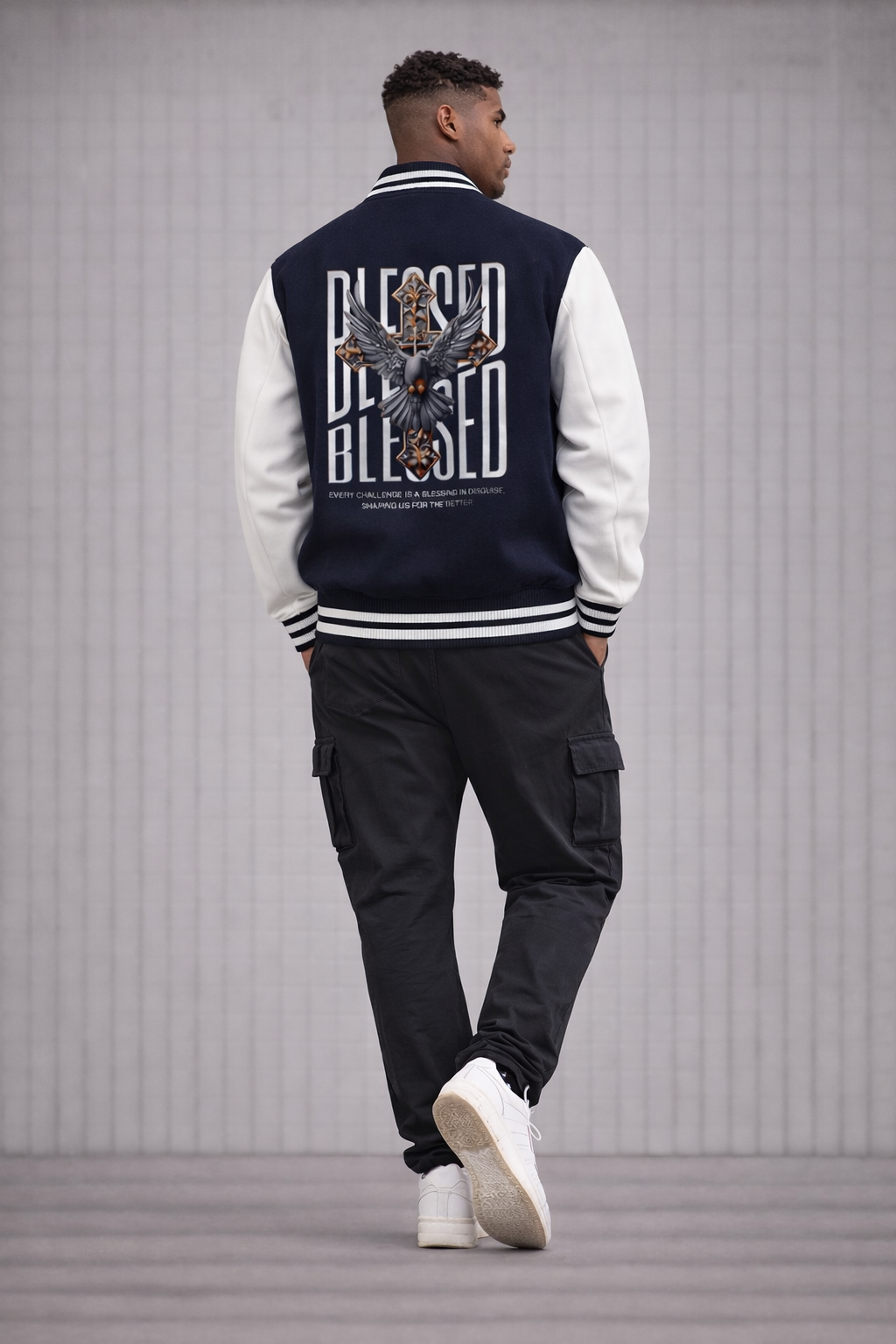 " Blessed - Printed " Unisex Varsity Jacket
