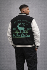 “Who Listen Printed” - Unisex Varsity Jacket