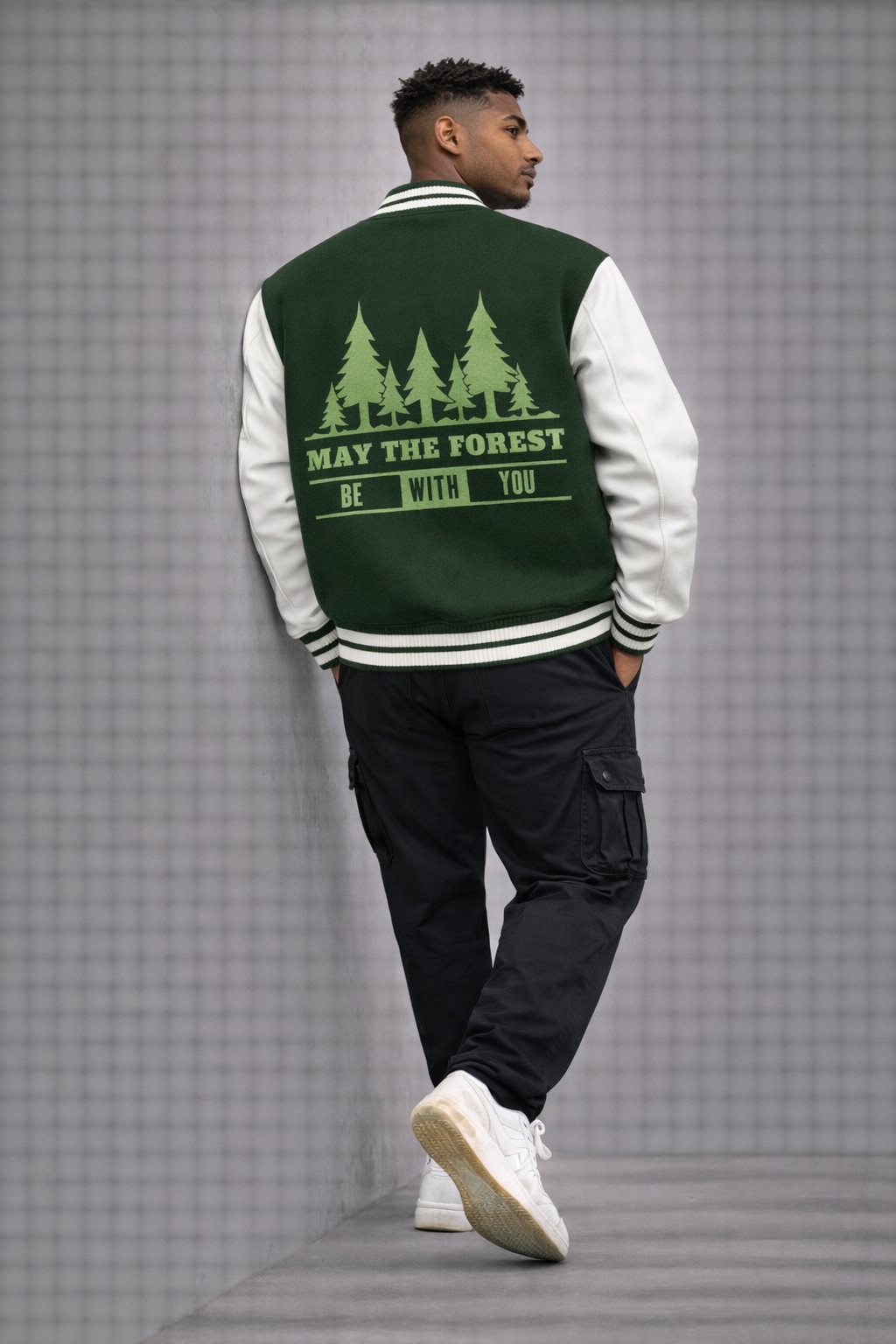 "May the Forest Be With You" – Unisex Varsity Jacket