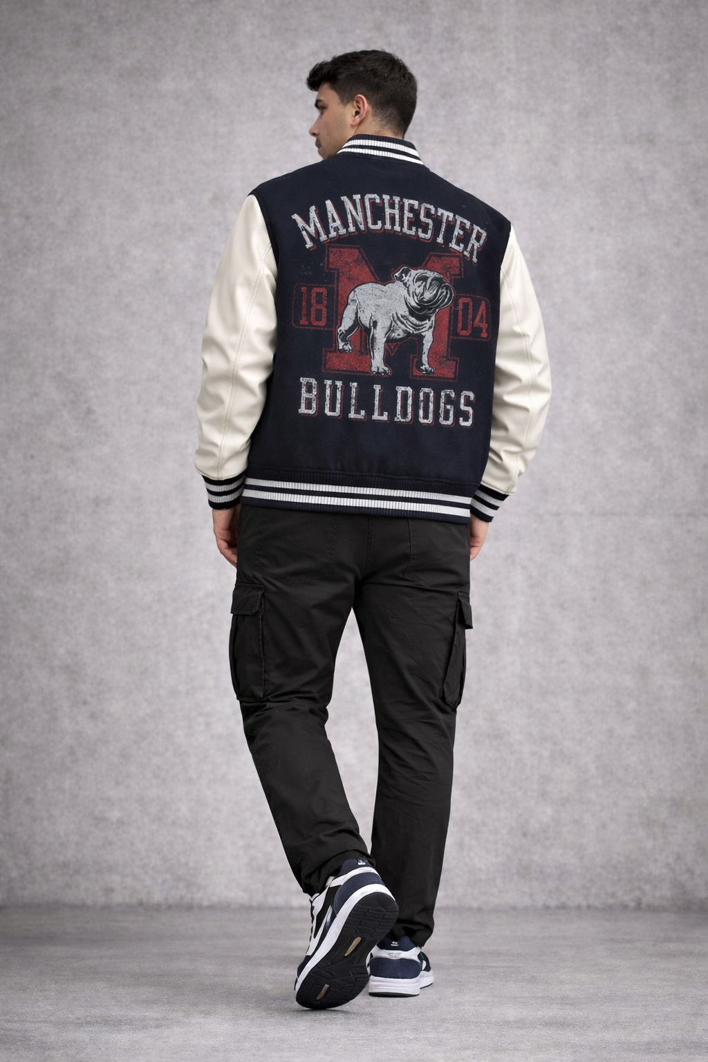 Bulldogs Printed Unisex Varsity Jacket | DRIP-ZY