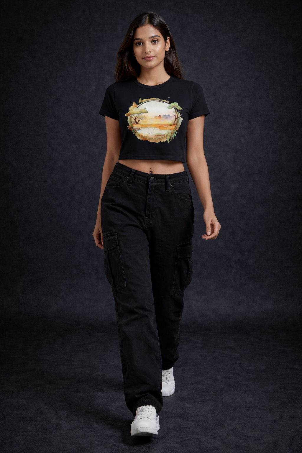 Crop Tee – Printed Design