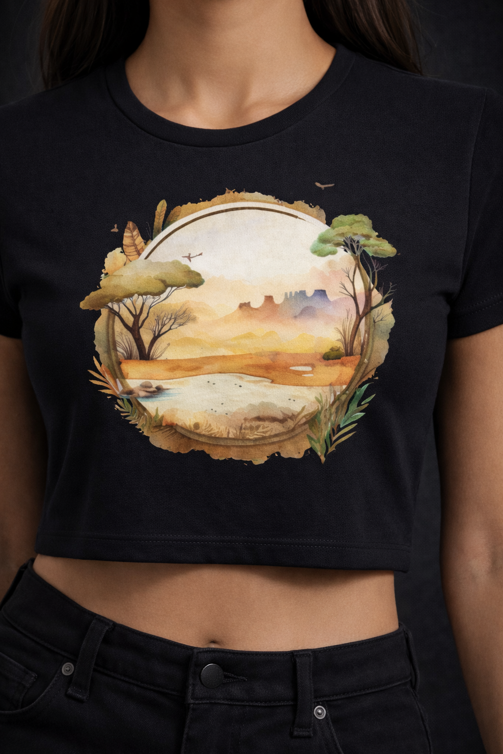 Crop Tee – Printed Design