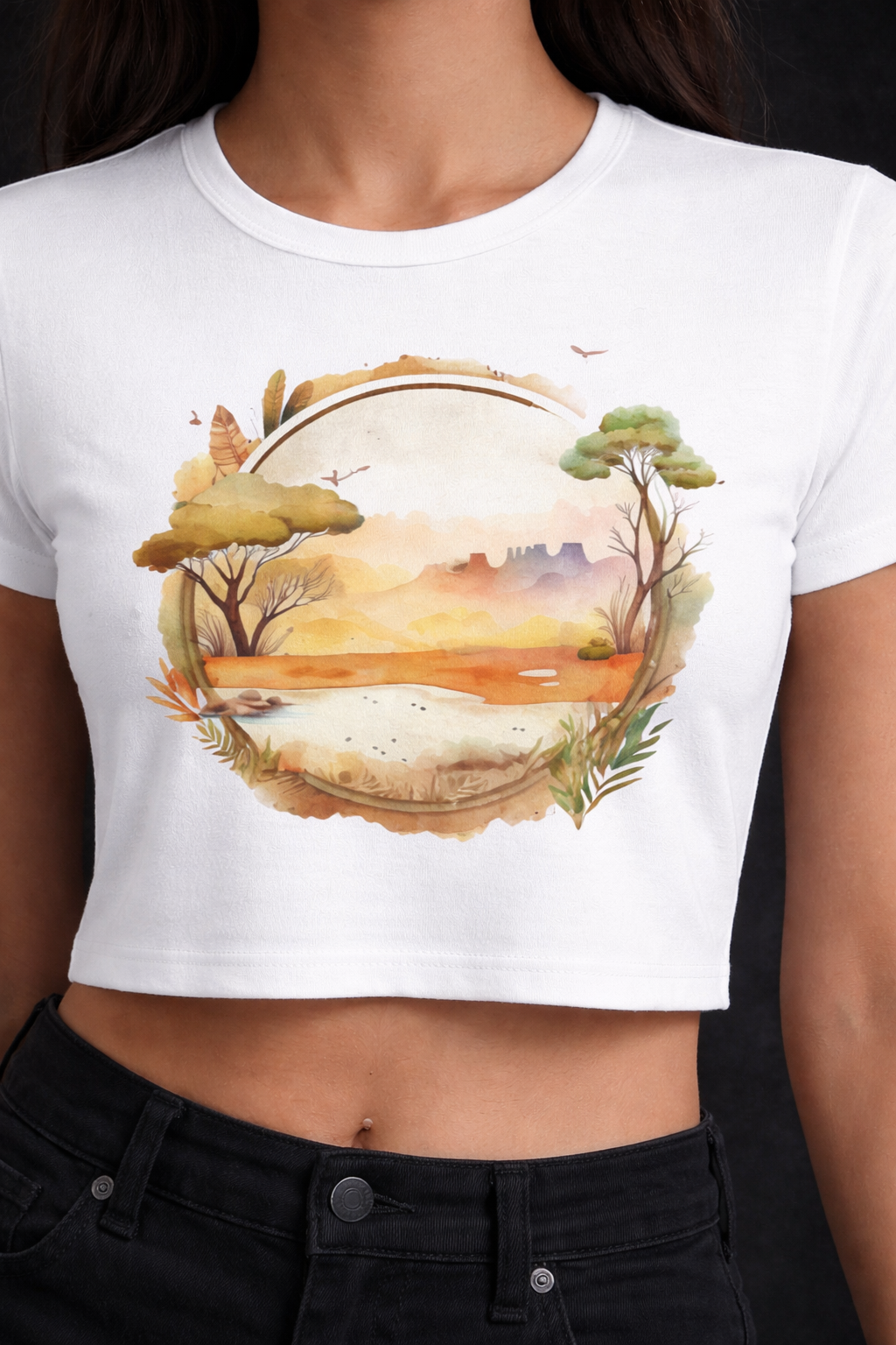 Crop Tee – Printed Design