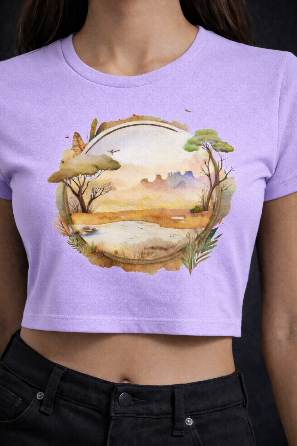 Crop Tee – Printed Design