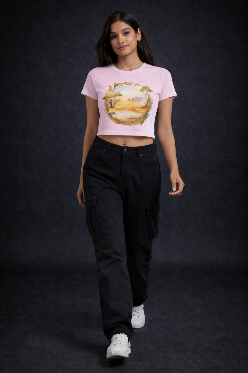 Crop Tee – Printed Design
