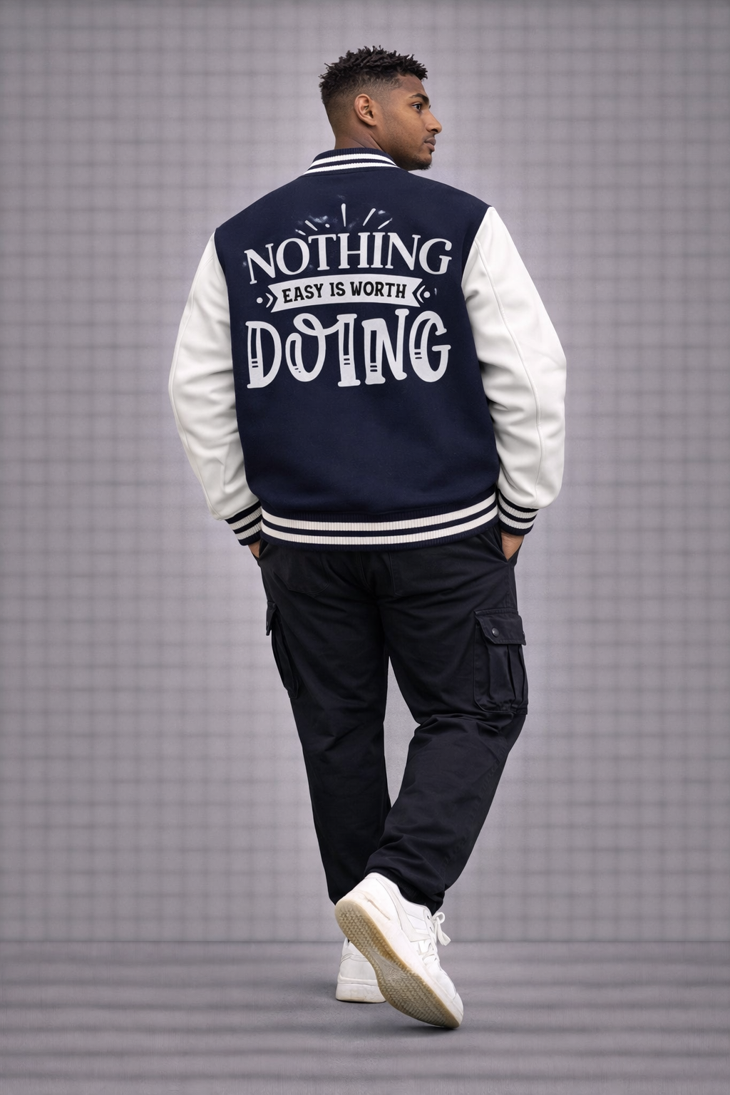 Unisex Varsity Jacket – Nothing Easy Printed