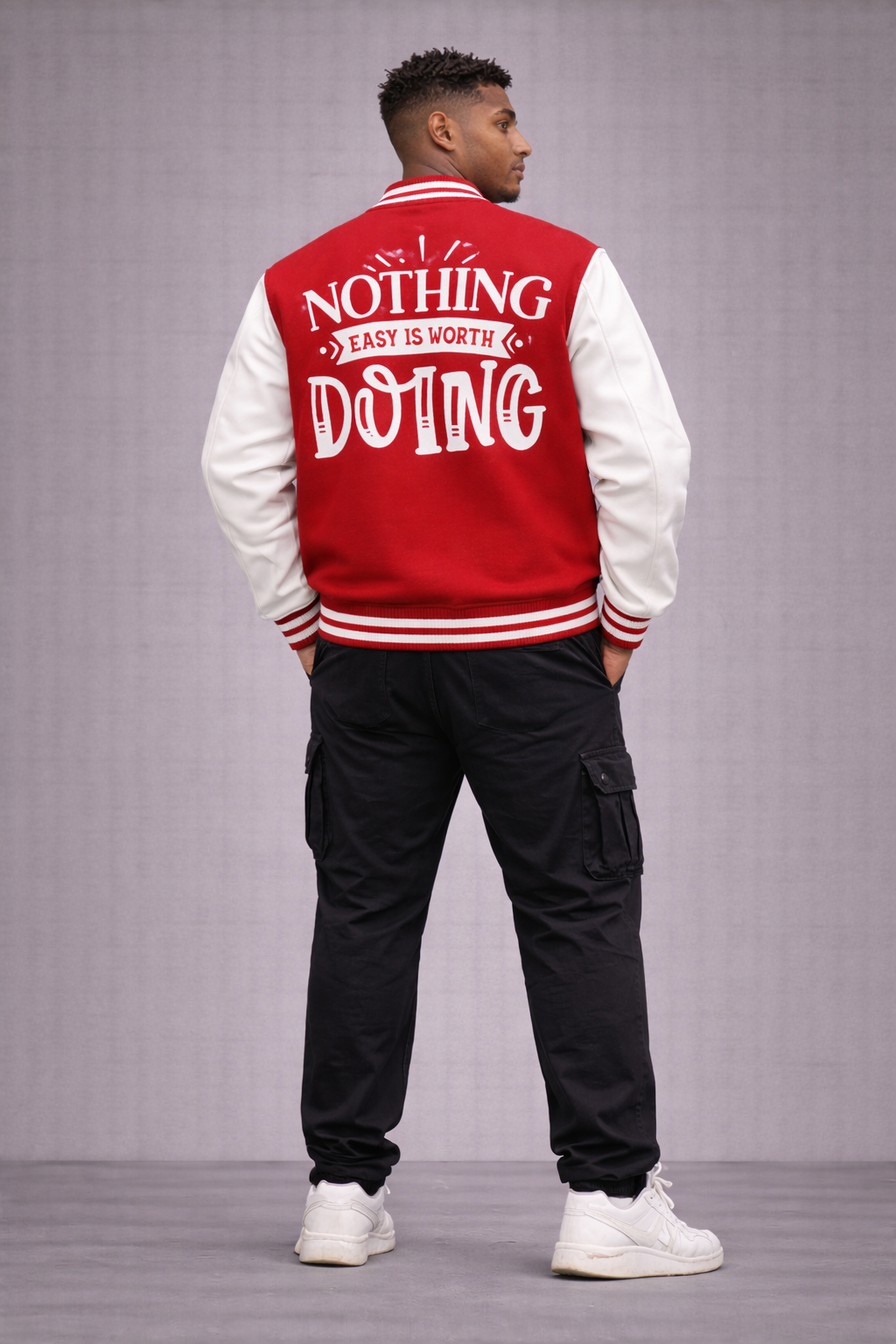 Unisex Varsity Jacket – Nothing Easy Printed