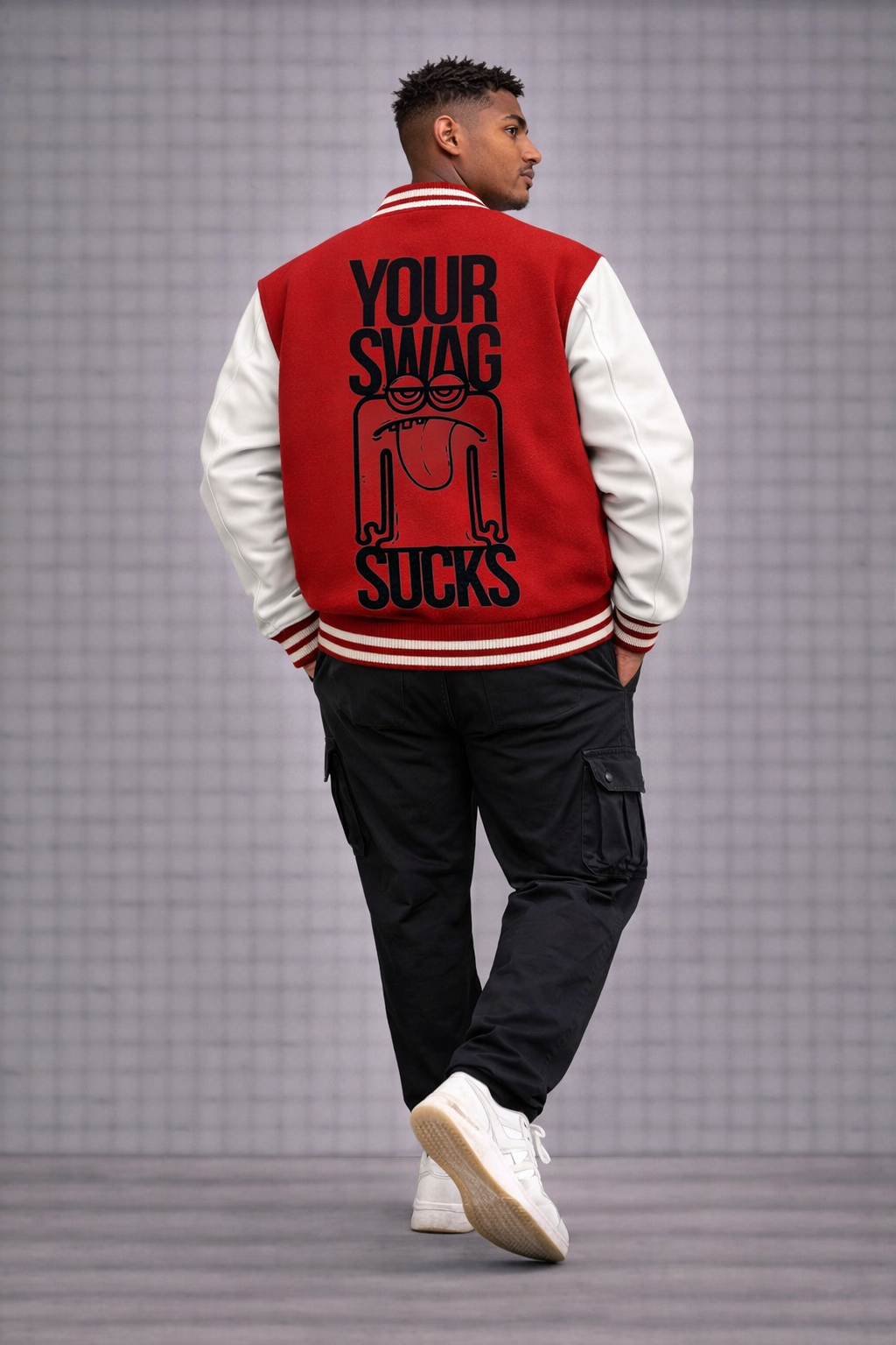 Unisex Varsity Jacket –  "You Swag Sucks Printed"