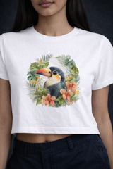 Crop Tee – “Bird Printed”