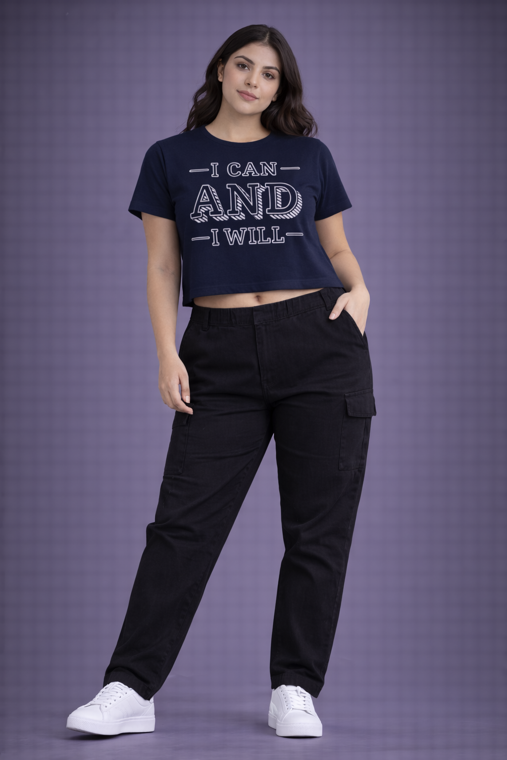 Crop Tee – "I Can and I Will Printed"