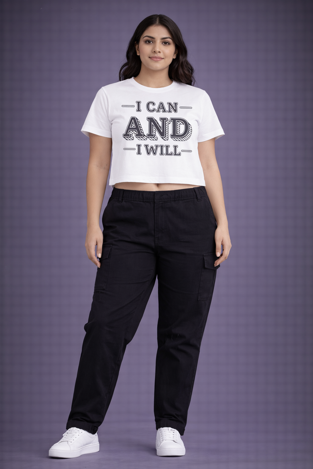 Crop Tee – "I Can and I Will Printed"
