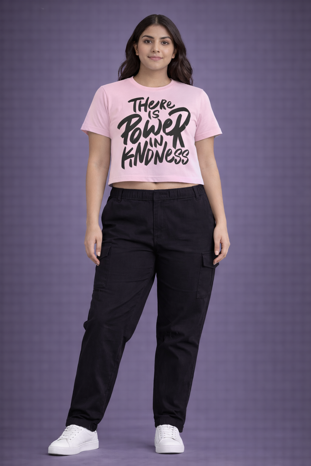 "There Is Power in the Kindness Printed" - Crop Tee