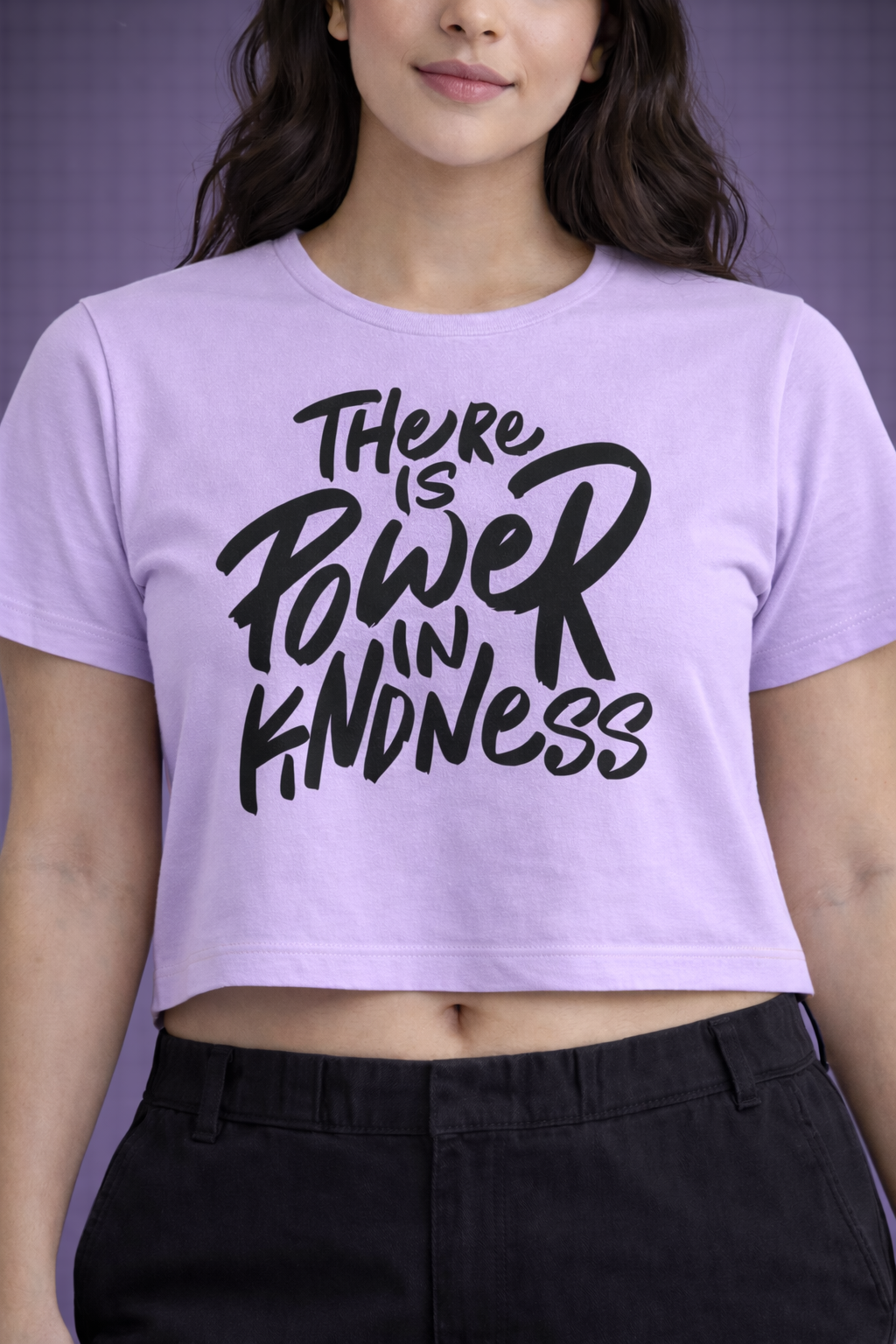 "There Is Power in the Kindness Printed" - Crop Tee