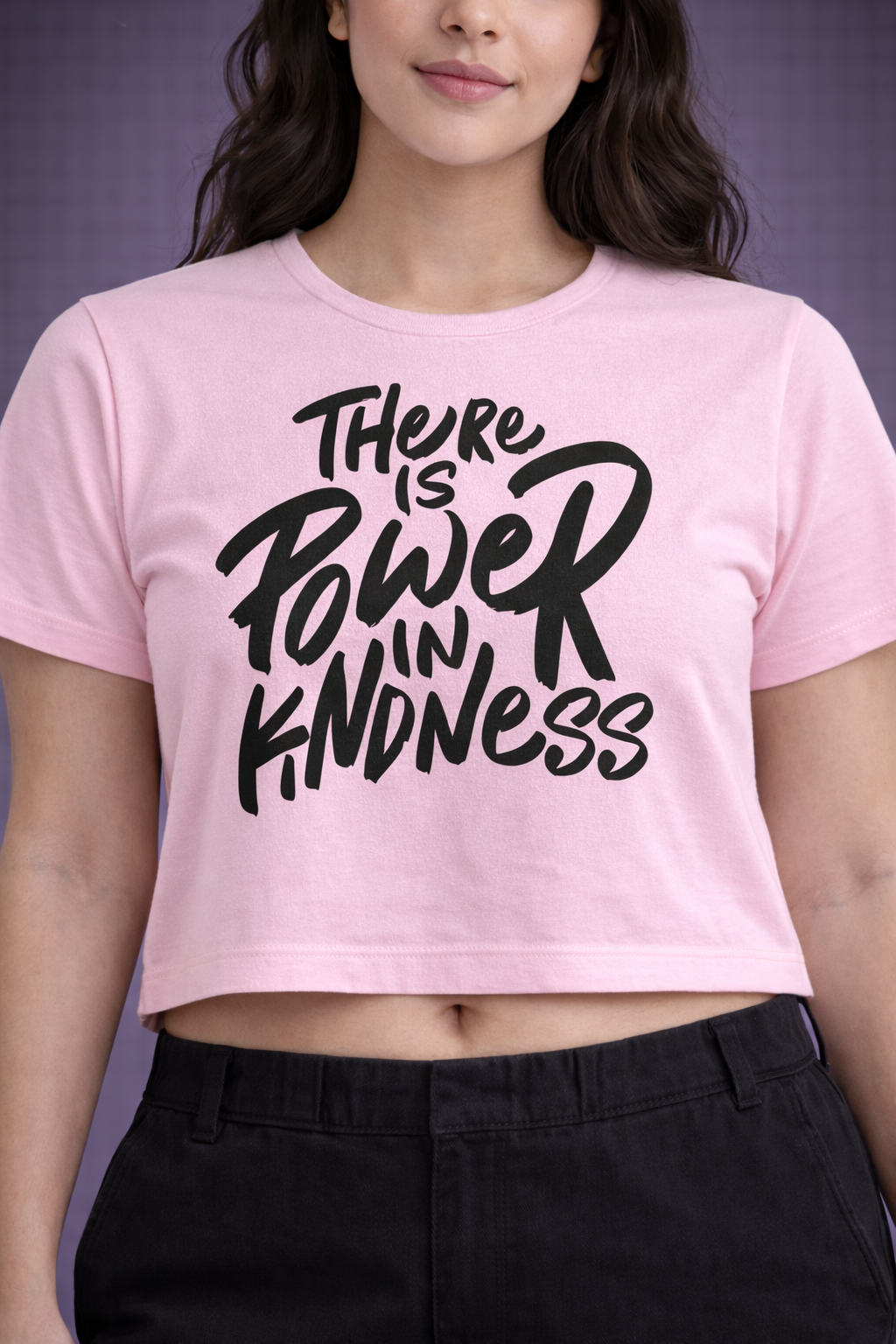 "There Is Power in the Kindness Printed" - Crop Tee
